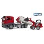 Bruder camion MAN TGS cu container roll off si incarcator compact Schaffer